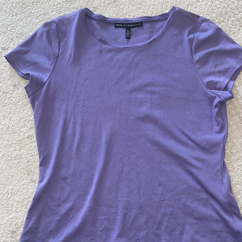 Purple White House Black Market tee